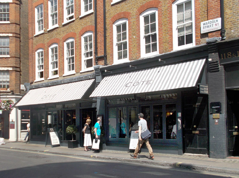 Côte brasserie on Wardour Street in London’s Soho