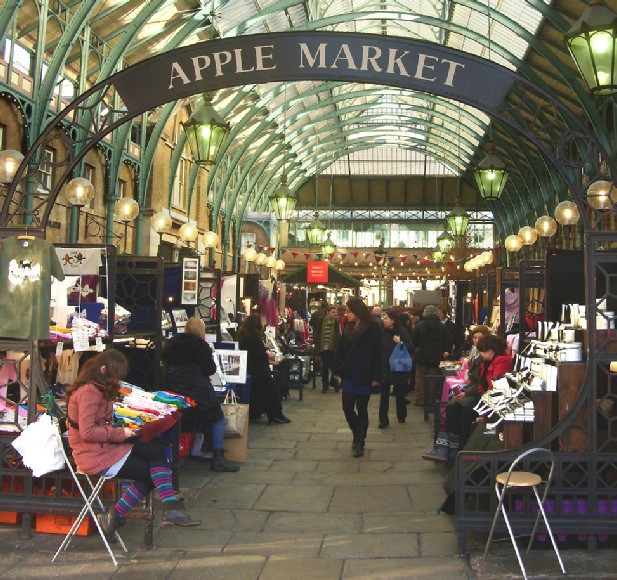 Covent Garden Apple Market in the North Hall of the market building