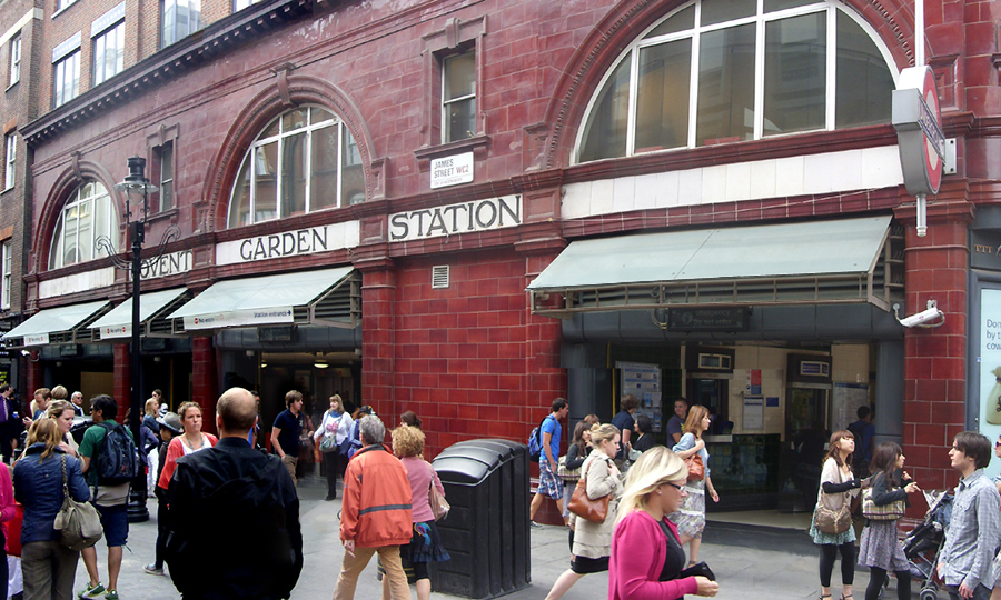 Covent Garden underground station on James Street