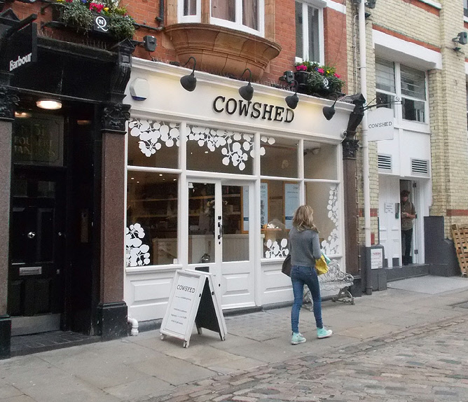 Cowshed cosmetics shop in London's Carnaby