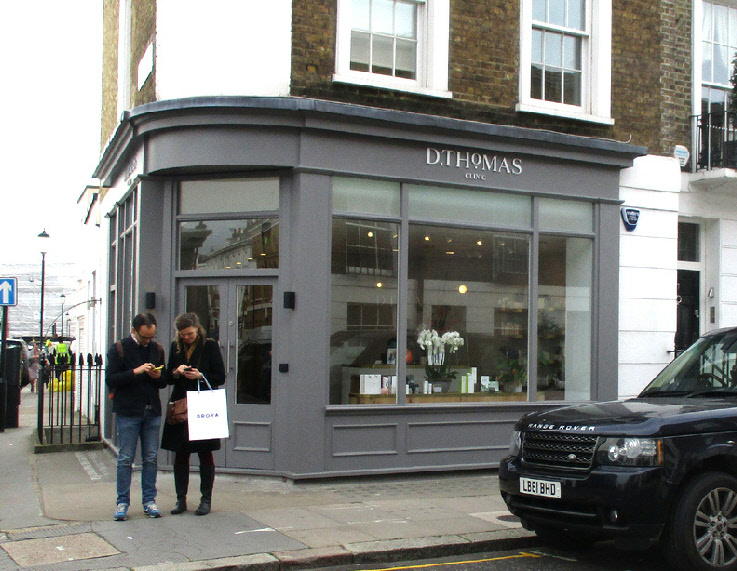 D Thomas skincare clinic on Walton Street in Knightsbridge