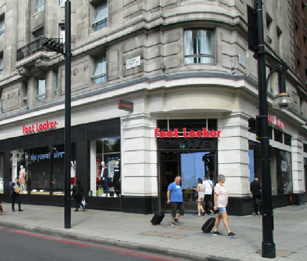 Foot Locker sportswear store on Oxford Street near Marble Arch