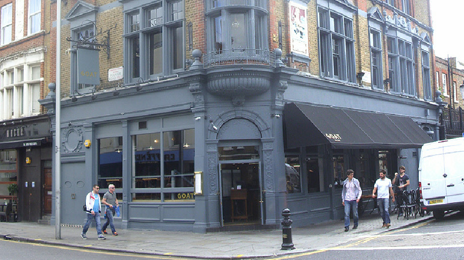 The Goat pub and restaurant on Fulham Road in Chelsea