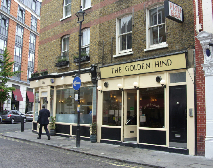 The Golden Hind fish and chip restaurant in London’s Marylebone