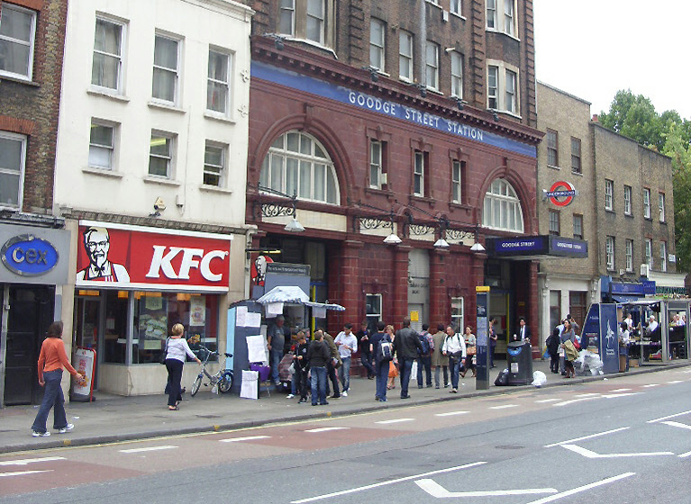 Goodge Street station on Tottenham Court Road