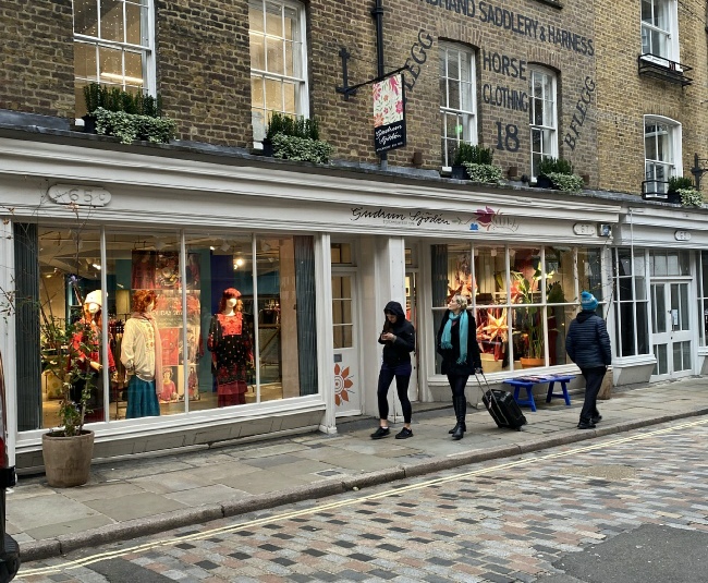 Gudrun Sjoden womenswear shop in London's Covent Garden
