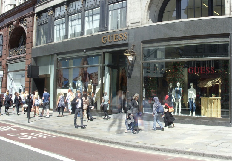 Guess fashions store on London’s Regent Street