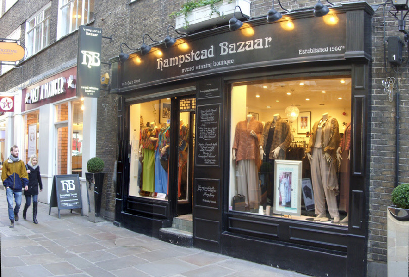 Hampstead Bazaar womenswear shop in Gee’s Court