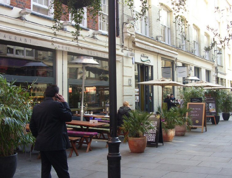 Heddon street restaurants, near Regent Street in London