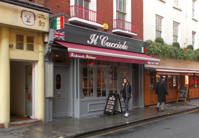 Il Cucciolo Italian restaurant on Old Compton Street in Soho