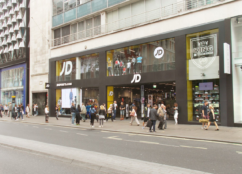 JD sportswear store on London’s Oxford Street
