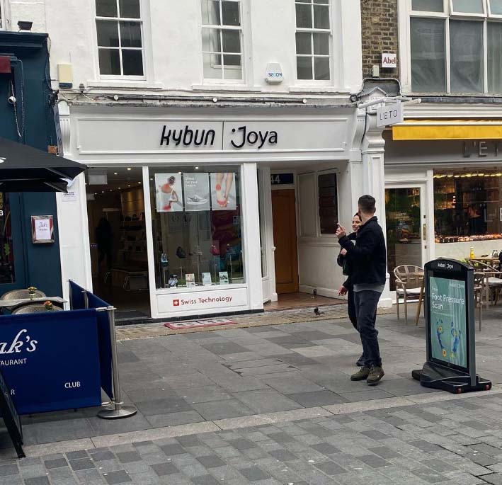 Kybun Joya shoes shop on South Molton Street in London