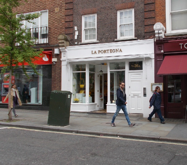 La Portegna shop on Marylebone High Street in London
