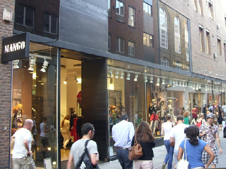 Mango fashion store on Neal Street in Covent Garden