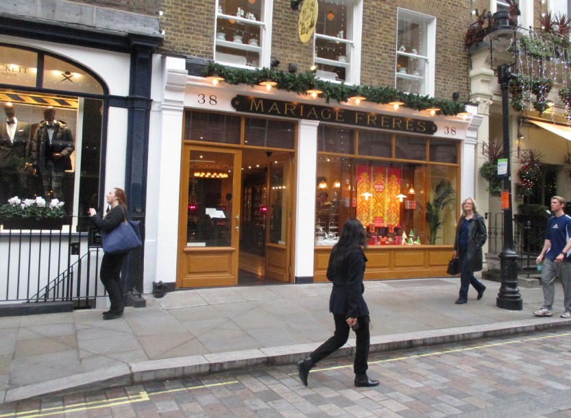 Mariage Freres tearooms on King Street in Covent Garden