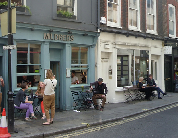 Mildred’s vegetarian restaurant on Lexington Street in Soho