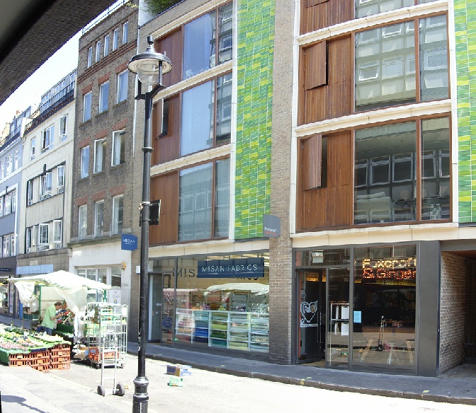 Misan fabrics shop on Berwick Street in London’s Soho