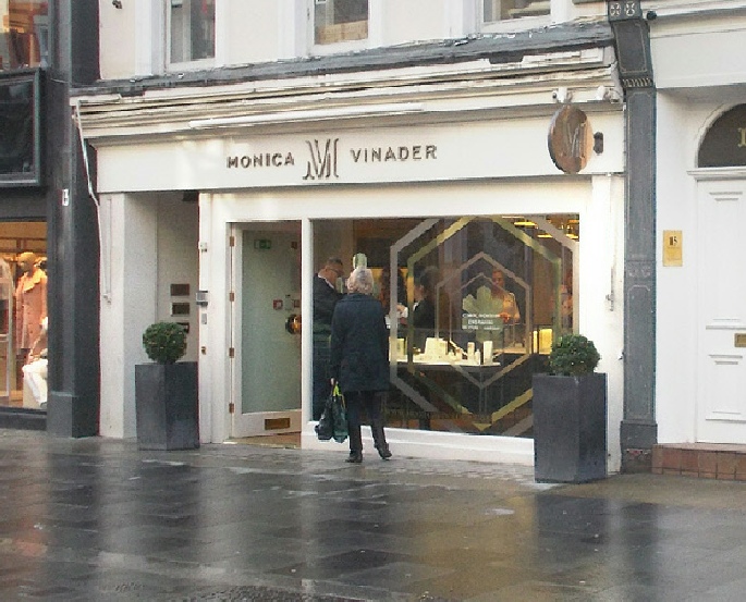 Monica Vinader jewellery shop on South Molton Street