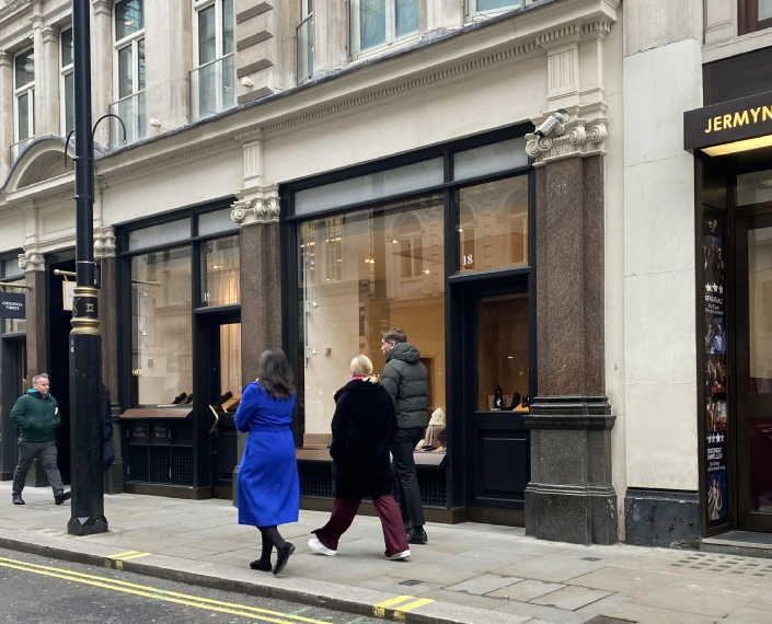 Myrqvist men’s shoes shop on London’s Jermyn Street