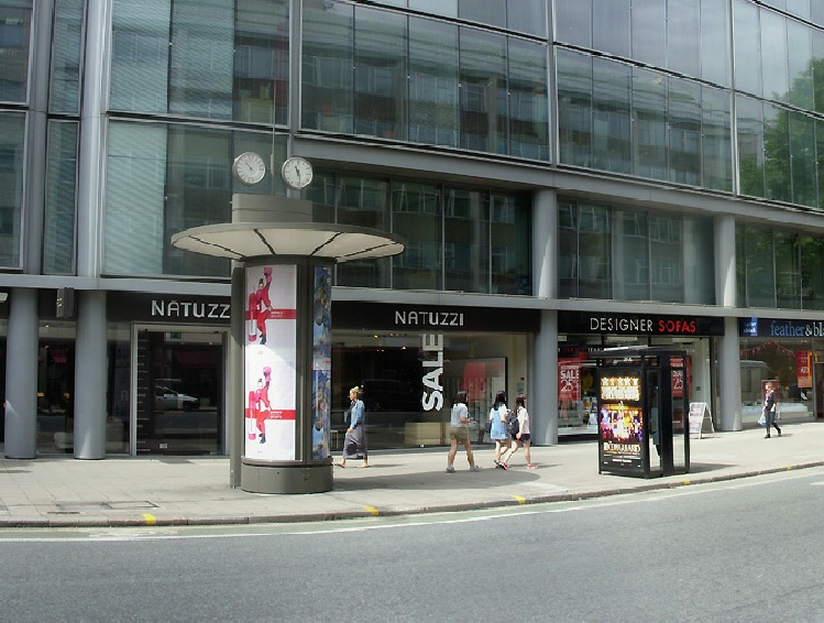 Natuzzi furniture store on London’s Tottenham Court Road