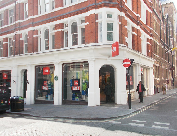 North Face outdoor clothing shop on Southampton Street