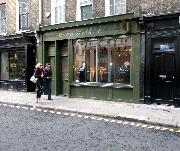 Officine General menswear shop on Beak Street in Soho