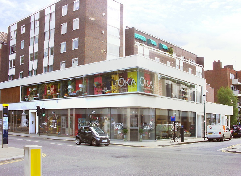 Oka furniture store on Fulham Road in South Kensington