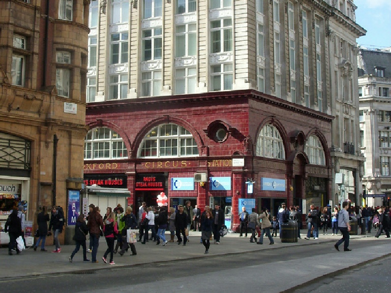 Oxford Circus underground station in London’s West End