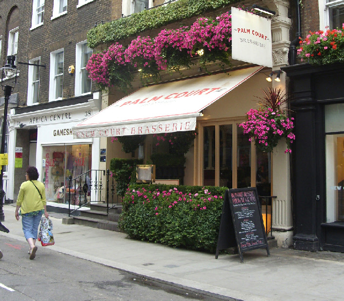 Palm Court brasserie on King Street in London's Covent Garden 