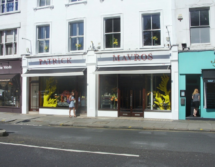 Patrick Mavros gallery on Fulham Road in Chelsea