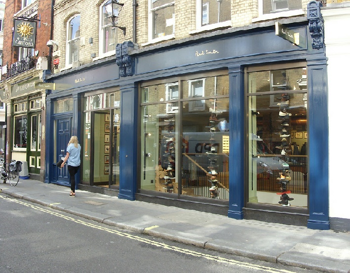 Paul Smith menswear shop on Beak Street in London’s Soho