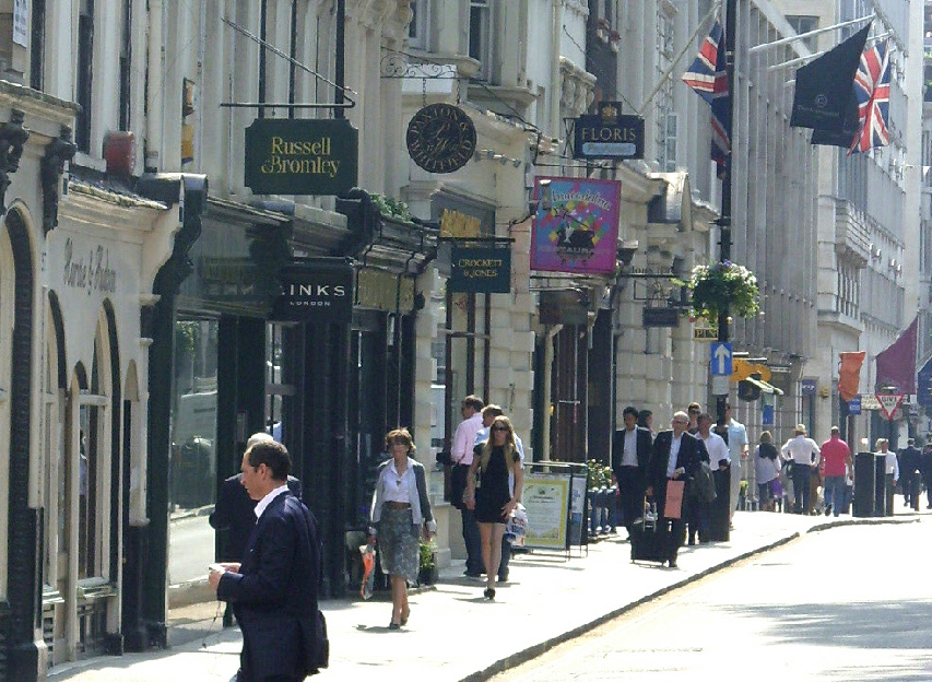 Russell and Bromley shoe shop on Jermyn Street in London