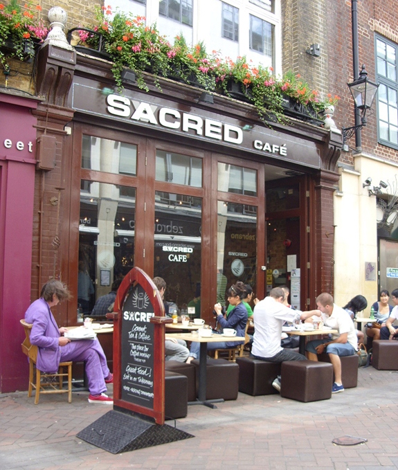 Sacred Cafe on Ganton Street in London's Carnaby