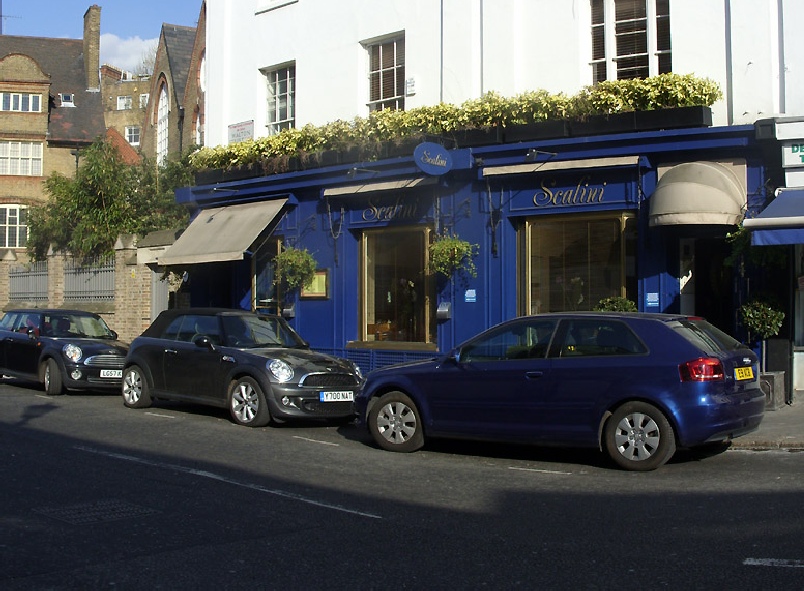 Scalini Italian restaurant on Walton Street in London's Knightsbridge