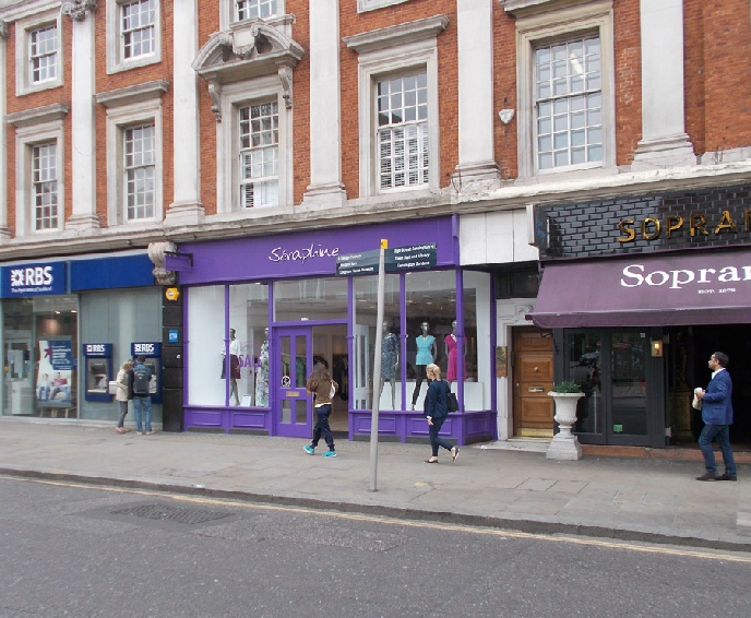 Seraphine maternity clothing shop on Kensington High Street in London