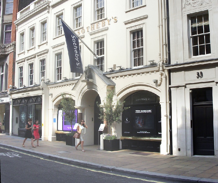 Sotheby's auction house on New Bond Street in London's Mayfair
