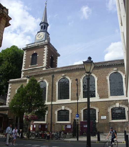 St James's church on Jermyn Street in St James's area of London