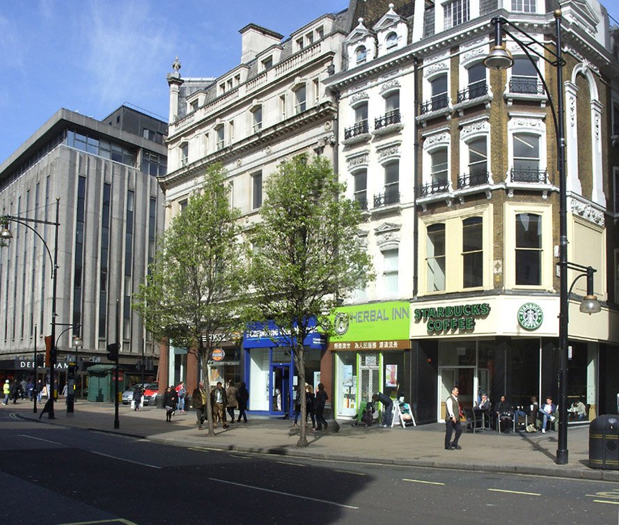 Starbucks Coffee on London's Oxford Street