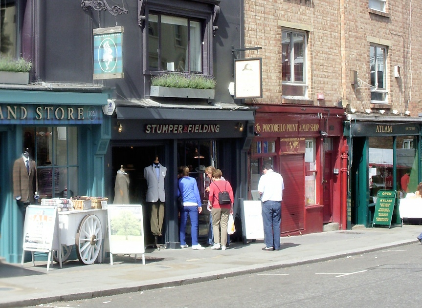 Stumper and Fielding shop on Portobello Road in London