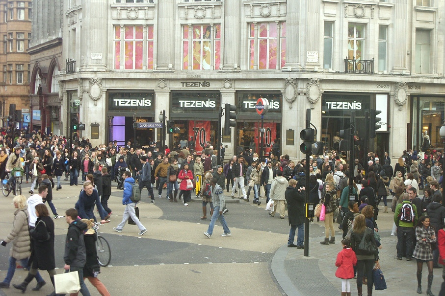 Tezenis underwear shop at Oxford Circus in Central London