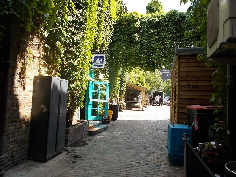 The Strongroom Bar in Shoreditch in East London, entrance off Curtain Road