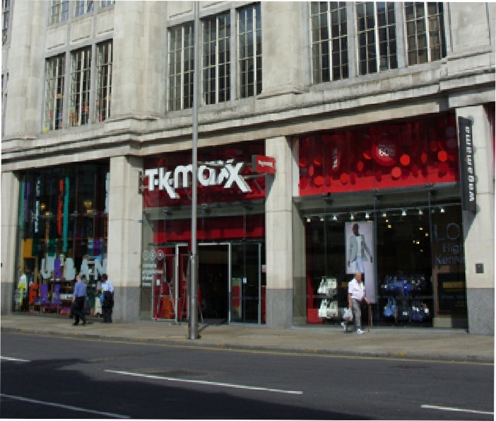 TK Maxx clothing store on Kensington High Street