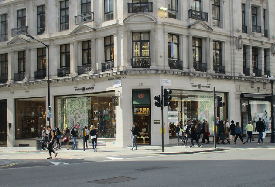 Tory Burch accessories shop on Regent Street in London