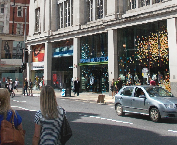 Urban Outfitters shop on Kensington High Street in London