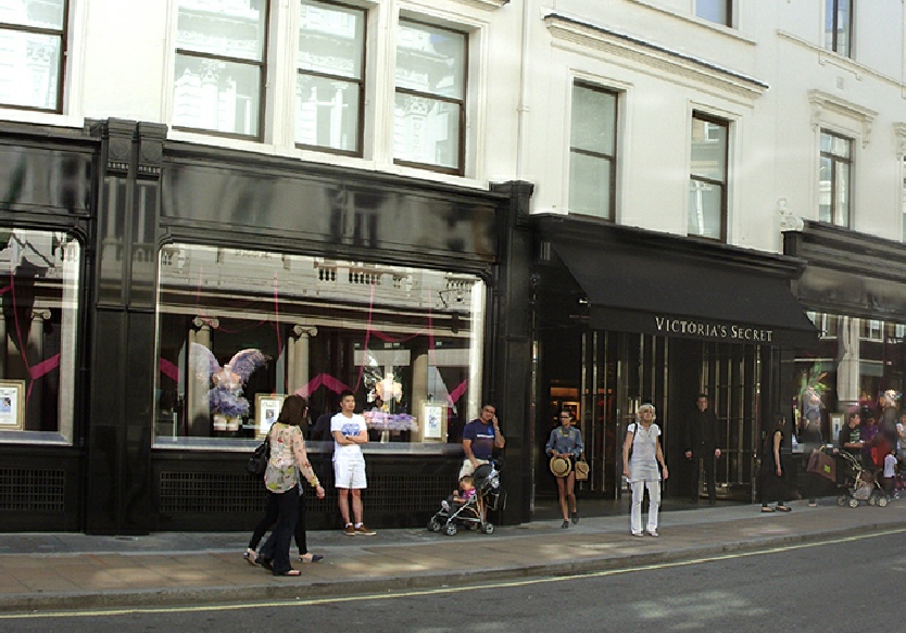 Victoria's Secret underwear shop on New Bond Street in London's Mayfair