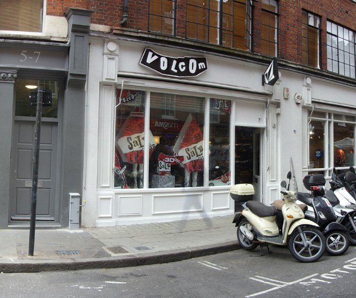 The Volcom shop in London's Covent Garden