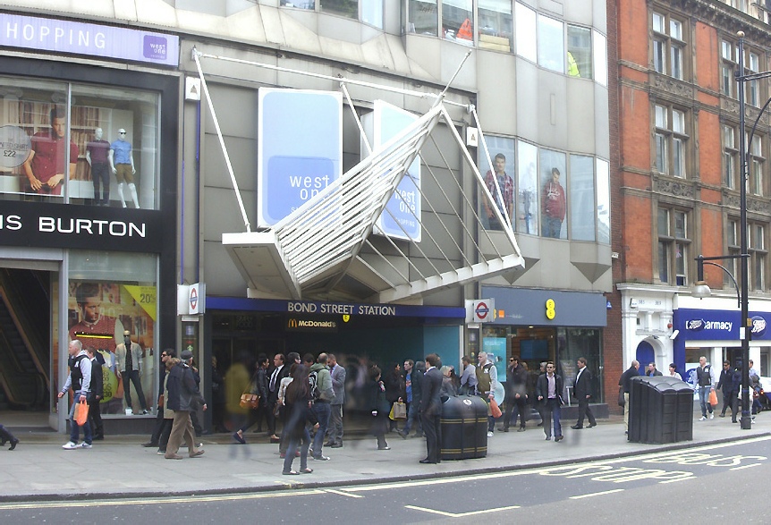 West One shopping arcade at Bond Street station on Oxford Street in London