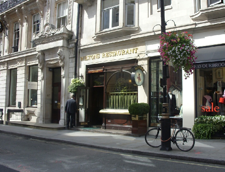 Wilton's seafood restaurant on Jermyn Street in London's St James's