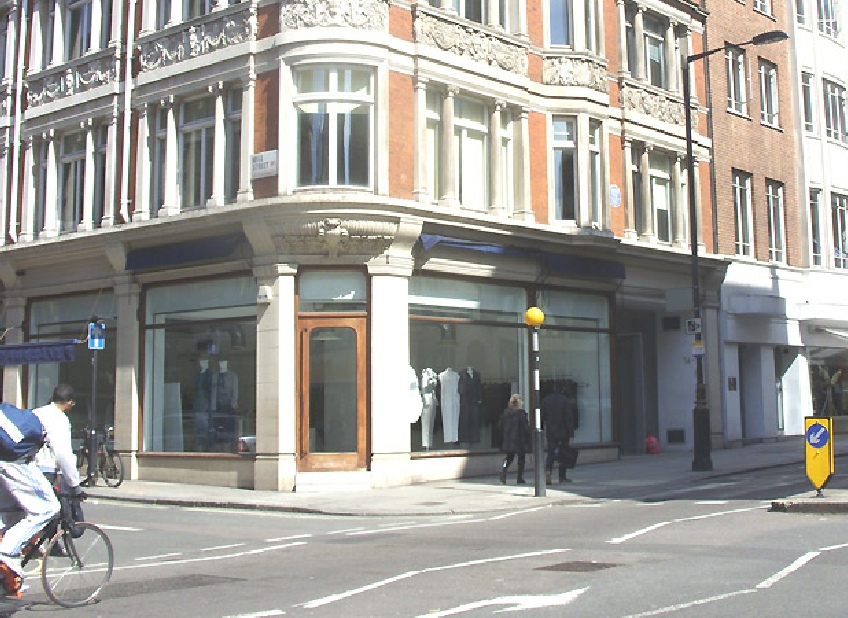 Yohji Yamamoto clothing shop on Conduit Street in London's Mayfair