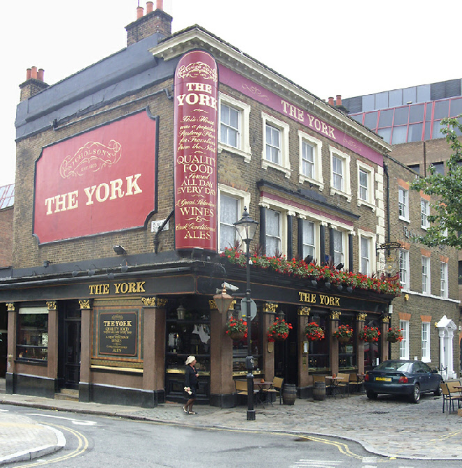 The York pub at Angel Islington in North London